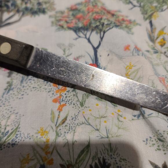 Vintage FLINT Stainless Steel Soup Ladle Made in USA Wood Handle - Picture 2 of 3